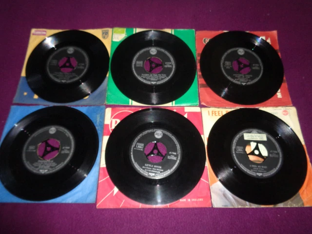 Lot 6 Sp Elvis Presley Rock-A-Hula Baby Wooden / Rca Victor German Press 1958-62