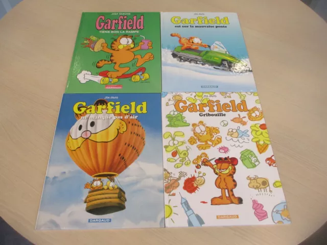 lot 4 BD  Garfield TOMES 10 25 51 69 + DEVINE - JIM DAVIS- éditions DARGAUD