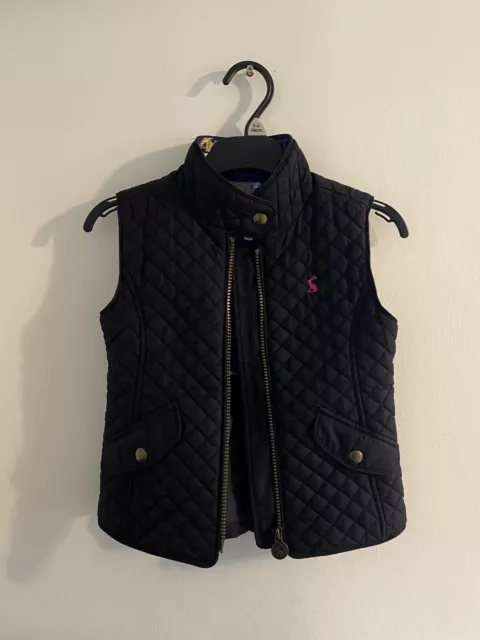 JOULES Girls Gilet Bodywarmer Jacket Navy Lightly quilted Age 4