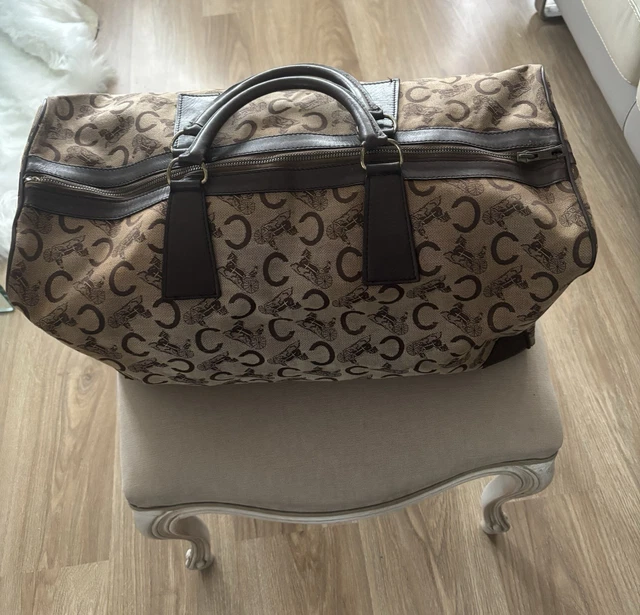 Sac De Voyage Vintage 'Bon Voyage' - Tissu Estampillé - Fabriqué En Chine