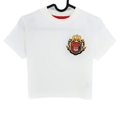 GANT Ragazze Bianco USA Reale Distintivo T-Shirt Taglia 9 - 10 Anni