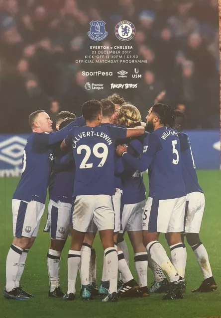 *Mint* Everton V Chelsea Official Pl Football Programme 23/12/17