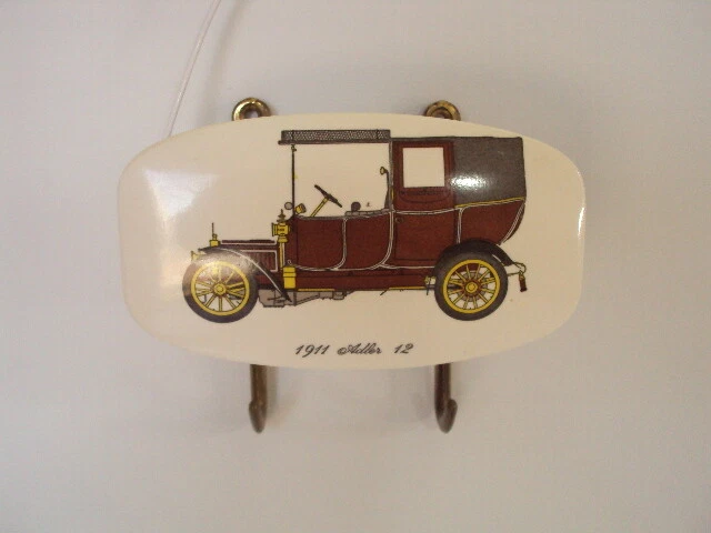 vintage wall mount BRASS hooks coat hat hanger racks Double Hanger Old PLASTIC