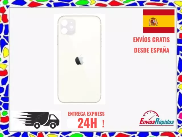 Tapa trasera cristal cubre batería Iphone 11 BLANCO SIN LENTE envio 24/48 h