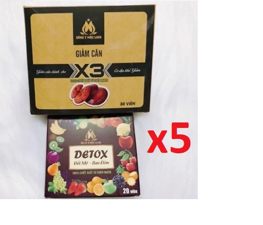 5X Giam Lata Herbal Moc Linh Delgado X3 - Pérdida De Peso, Oferta 5X De 20 Cápsulas De Desintoxicación