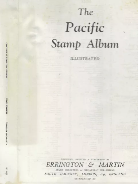 STAMP ALBUM. THE PACIFIC STAMP ALBUM WITH A COLLECTION FROM 1900's- 60's. (6835)