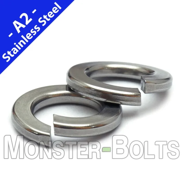 SAE Stainless Steel Split Lock Washers - #2 #4 #6 #8 #10 1/4" 5/16" US Inch 18-8