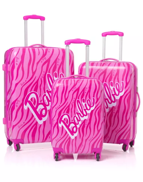 Barbie Suitcase Pink Girls Women Cabin Small Medium OR Large Hard Cover Trolley