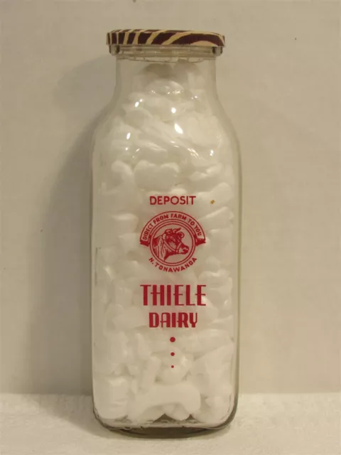 TSPP MILK BOTTLE Thiele Dairy Farm North Tonawanda NY NIAGARA COUNTY ...