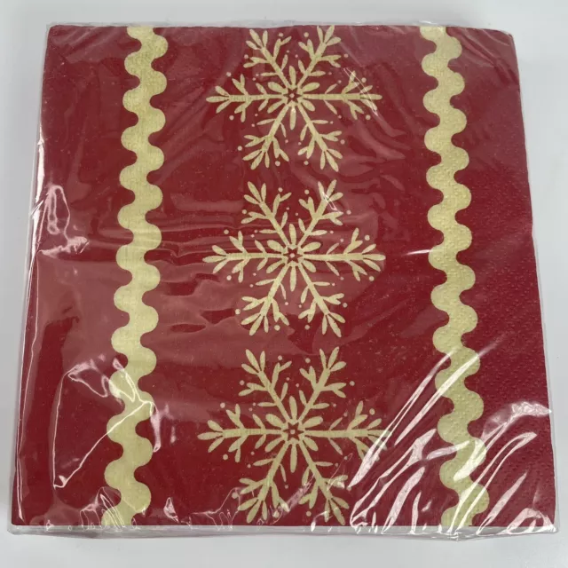 Hallmark Christmas Snowflake Red Napkins Party Express Toasty Holiday