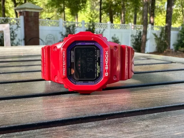 CASIO G-Shock GWX-5600C-4JF G-LIDE Tough Solar Radio Digital Red Mens Watch