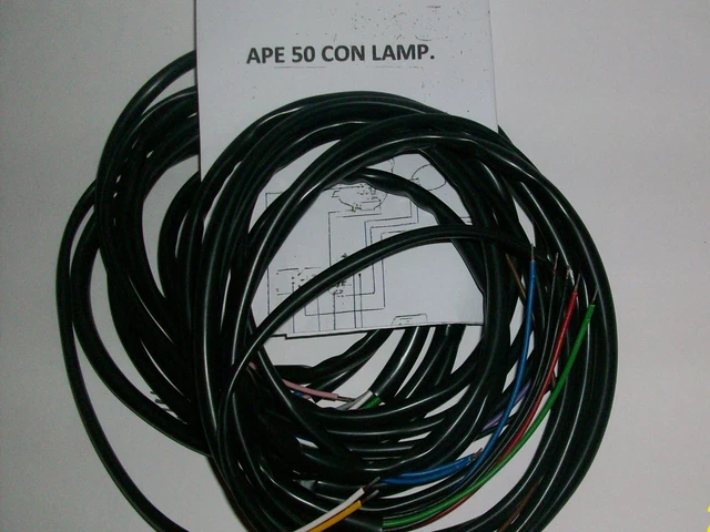 IMPIANTO ELETTRICO ELECTRICAL Wiring Ape 50 Tl2 Con Frecce Anteriori