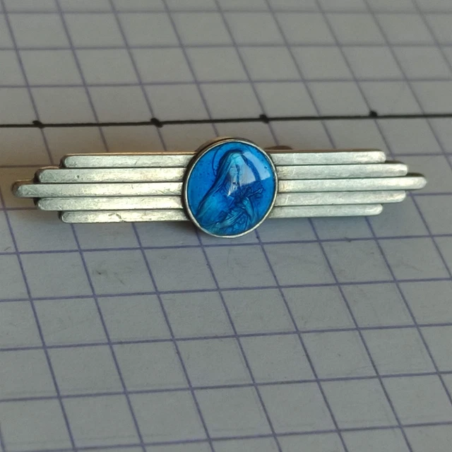 Broche Ancienne En Métal Plaqué Or - Thème Bébé/poupée - Ancien Fond De Bijouterie
