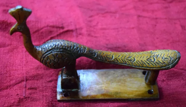 Peacock Shape Door Knocker Solid Brass Handmade Bird Design Home door Bell MJ196 3