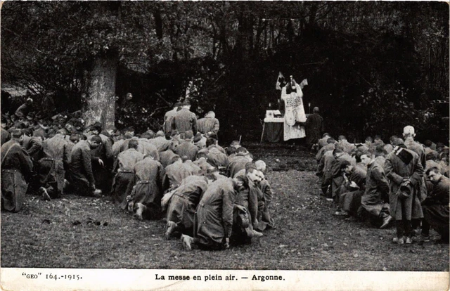 CPA MILITAIRE La Messe en plein air-Argonne (316870)