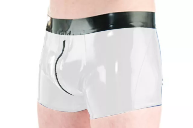 Nuovi pantaloni 100% lattice gomma gomma uncinetto cerniera pantaloncini festa mutandine 0,45 mm