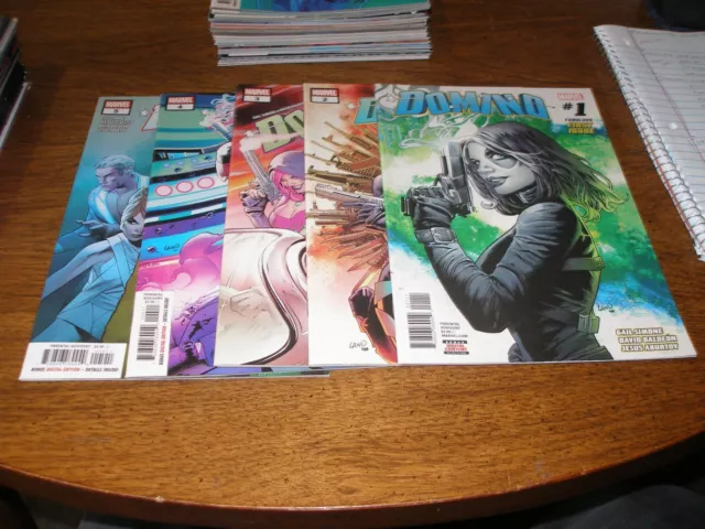 Domino 1,2,3,4,5,6,annual 1,7,8 2018/19 near mint Marvel comic lot