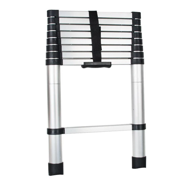 8.5FT Folding Aluminum Telescopic Ladder - Strong Load Capacity 330lbs for