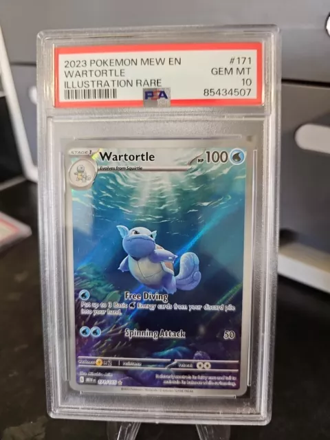 Wartortle 171/165 Psa 10 Gem Mnt Pokemon-151 Holo Illustration Rare Pokemon Tcg