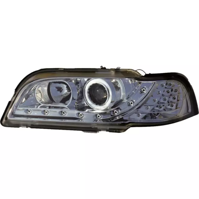 Scheinwerfer Set für Volvo S40 V40 96-00 LED klarglas/chrom Dragon Lights