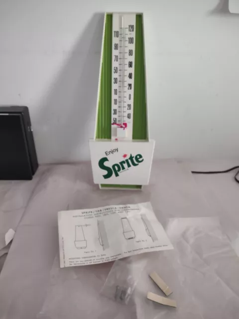 Vintage 60's Sprite Advertising Thermometer / Sign NOS Soda