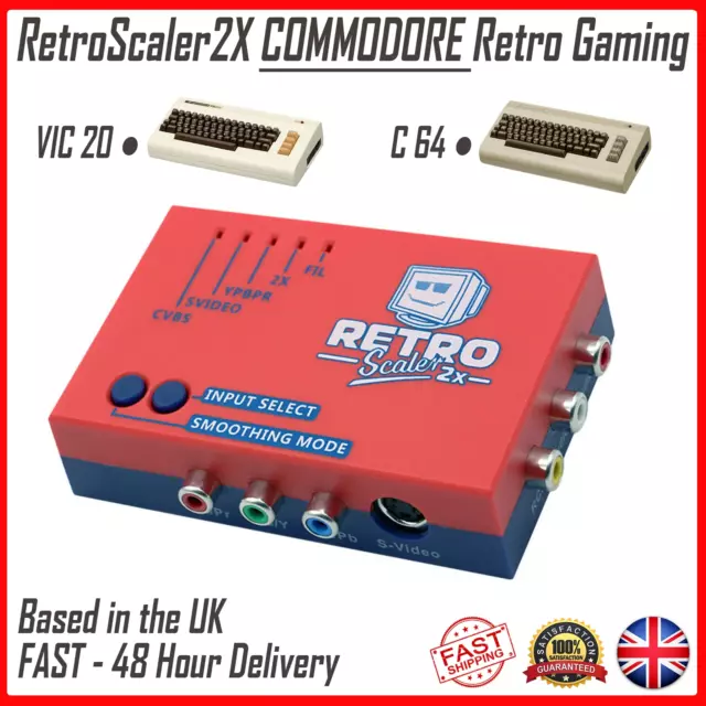 RetroScaler2x AV to HDMI Up-Scaler Converter COMMODORE VIC20 C64