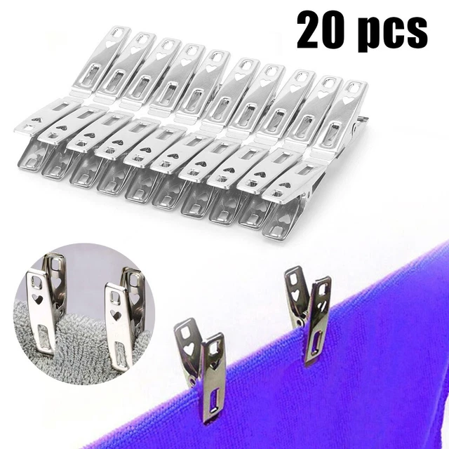 Clip Tessuto Acciaio Inox Molla Acciaio Inox 20 Pz Durevole Senza Ruggine