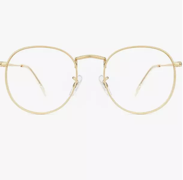 Gold Round Blue Light Glasses Blocking Computer Protection Eyewear Men Women