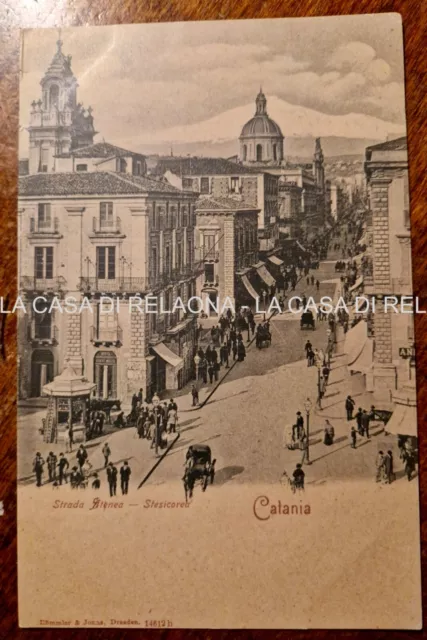 CARTOLINA CATANIA Strada Etnea - Inizio '900 - Non Viaggiata