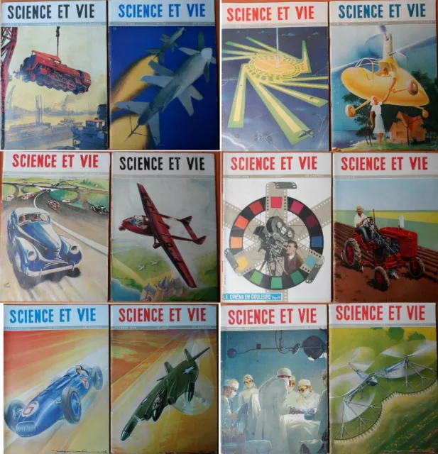 Science  et Vie Année 1946 complète 12 N° de 340 à 351