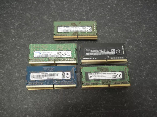 JOB LOT 24x MIXED DDR4 LAPTOP RAM MEMORY 4GB 8GB - UNTESTED PARTS ONLY (RN6873)