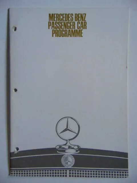 Original 1968 Mercedes Benz Full Line Brochure-280SL, 600, 280SE/S,300SEL,220D