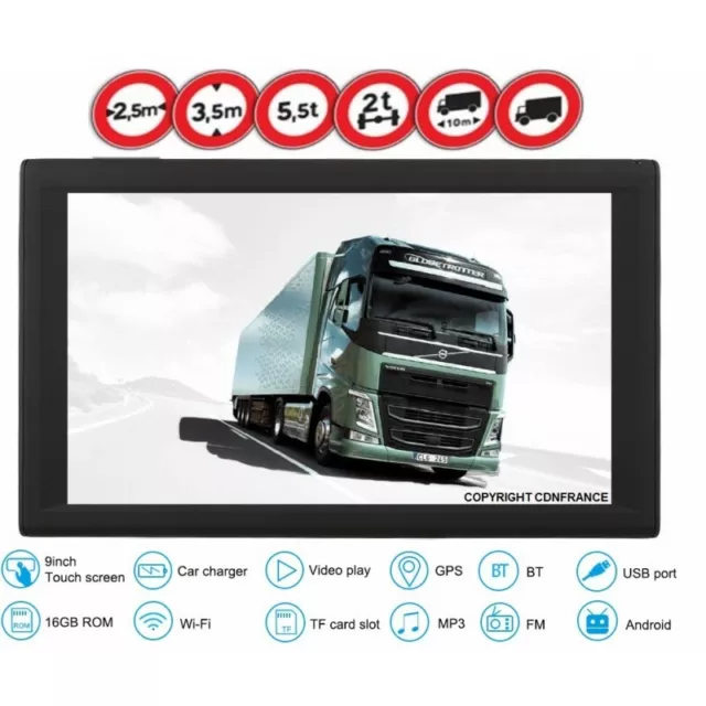 Gps Poids Lourd Camion 9 Pouces Android 2023