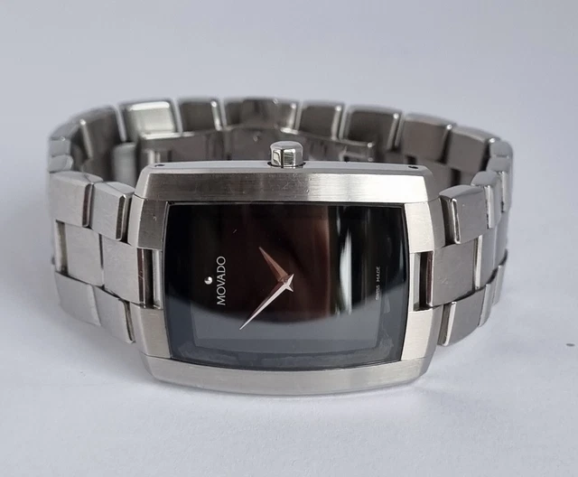 Genuine Swiss 2007 MOVADO Eliro Museum 84 C6 1452 Black Dial Men's Quartz Watch