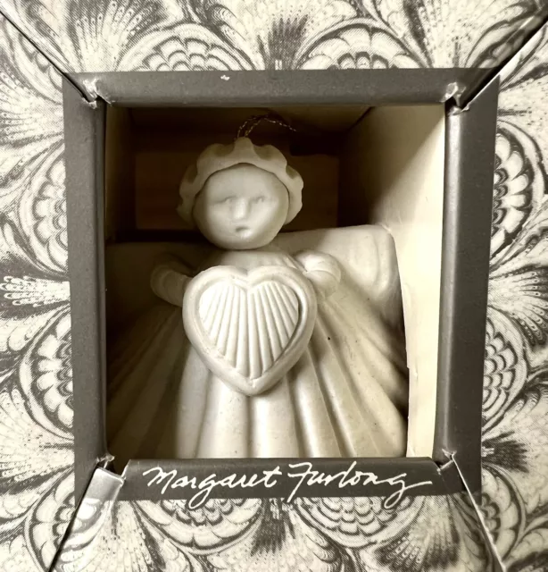 MARGARET FURLONG Heart Angel Christmas Ornament 3” Open Box