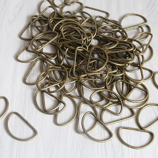 20 PIEZAS Correa de hombro de metal D Bolsa multiusos Accesorios de malla para