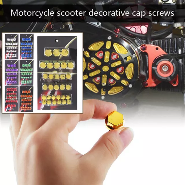 30Pc Motorcycle Screw Nut Bolt Cap Cover Decoration Centro Motorbike OrnamenA DR