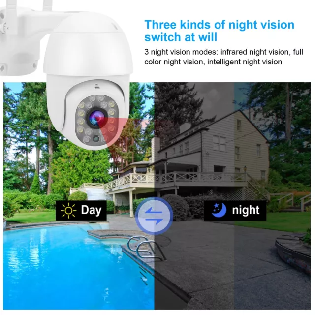 WiFi PTZ Cam 1080P Night Viewing Smart Track IP66 Waterproof CCTV Security C OBF