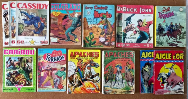 Lot 15 bd Petit format Western  Cassidy Colorado Buck John Hondo Caribou  lot 32