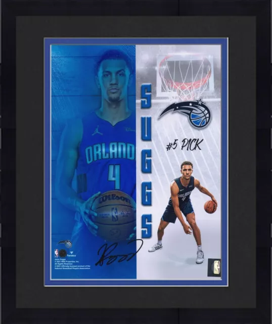 Framed Jalen Suggs Orlando Magic Signed 8x10 Rookie Photoshoot Photograph