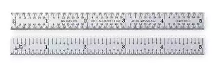 Starrett C303r-6 Steel Rule,Flexible,6 In,3R Grad