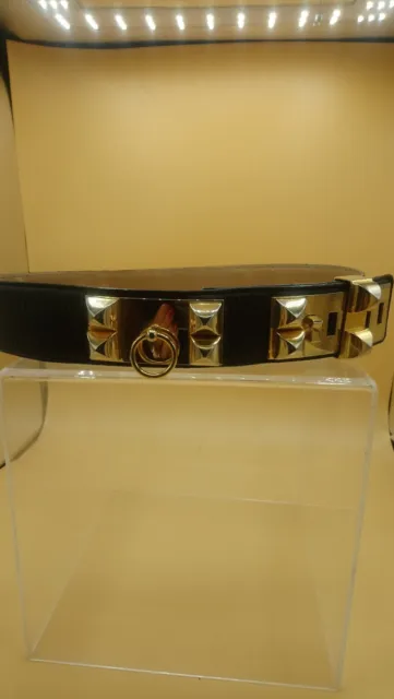 Hermès Ceinture Mèdor En Cuir Noir