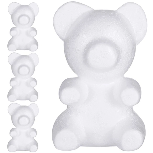 4pcs Unlackiert Blank Bär Modellierung Modelle DIY Bär Ornamente DIY Bär Puppen