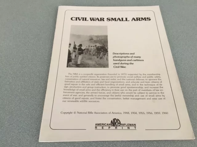 CIVIL WAR SMALL ARMS Carbine Rifle Pistol Colt etc NRA American Rifleman Reprint