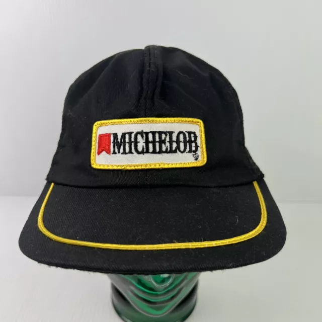 Vintage Michelob Red Ribbon Beer Made in USA Trucker Hat Black/Yellow
