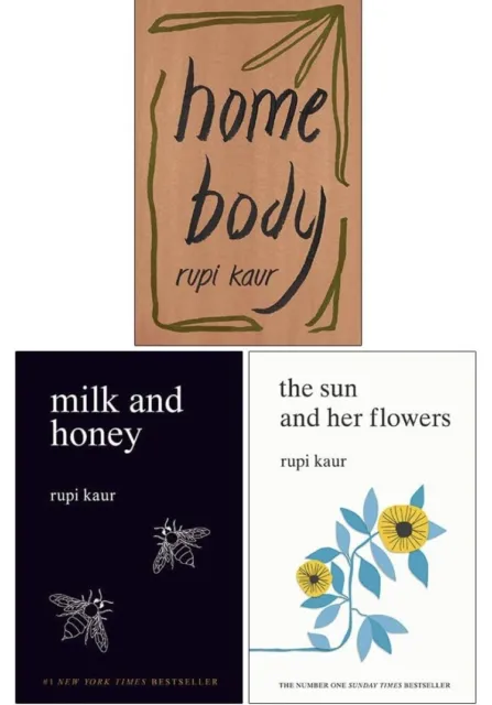 Rupi Kaur Trilogy 3 Books Boxed Set Milk and Honey, The Sun and Her Flowers