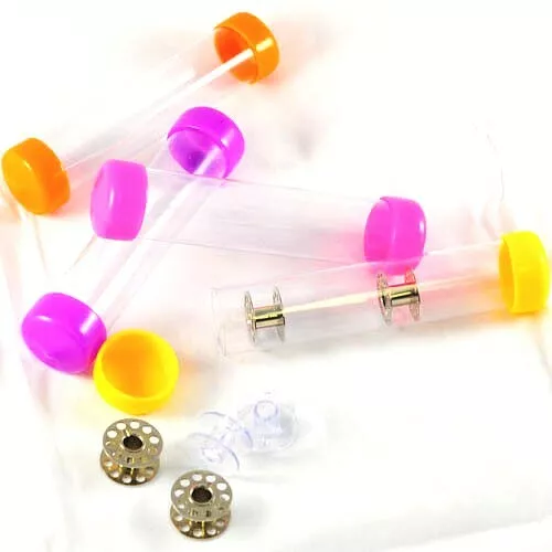 8X or 16X  Bobbin Storage Tubes (Small)  Pink, Purple, Orange & Yellow Caps