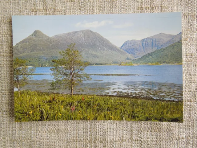 Colour Postcard Of Mountains Of Glen Coe From Loch Leven