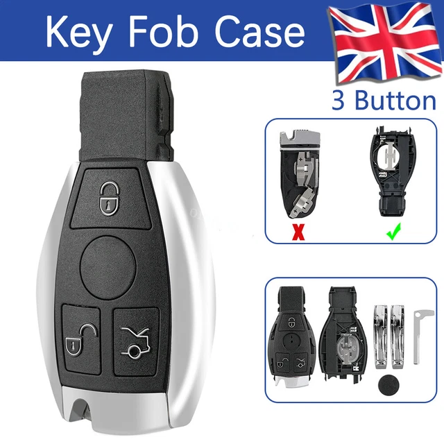 Replacement 3-Button Remote Key Fob Case For Mercedes-Benz Sprinter & Vito Van (W639/906)