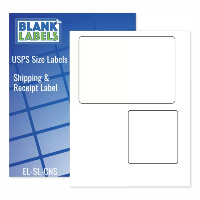 100 Laser /Ink Jet Labels Click-N-Ship with Peel Off Receipt -Perfect for USPS!